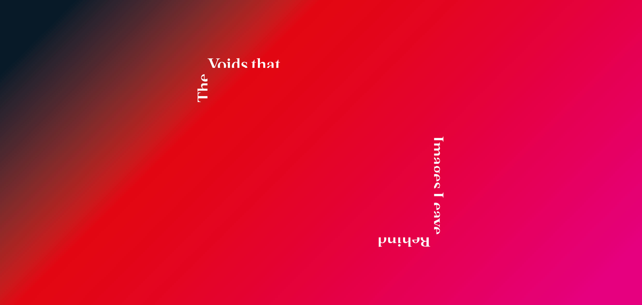 The Voids that Images Leave Behind