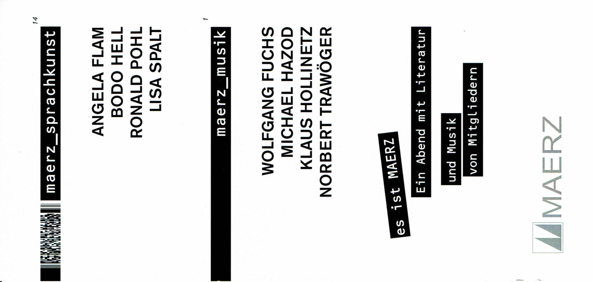 es ist MAERZ Ein Abend mit Literatur und Musik von Mitgliedern